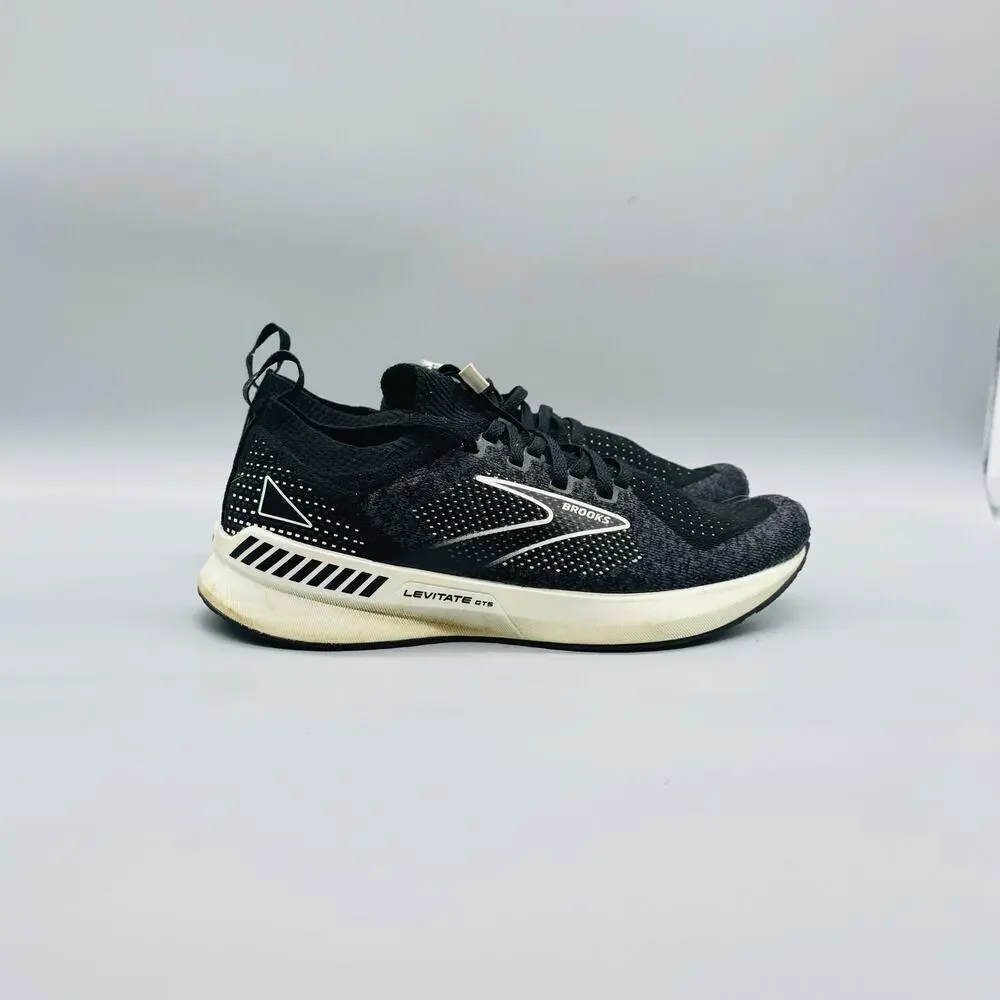 Brooks Shoes Womens 8 Black Levitate GTS 5 StealthFit Running Sneakers Comfort